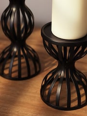 Black Wire Pillar Candle Holder - Image 3 of 4