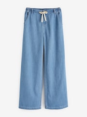 Mid Blue Lightweight Denim Wide Leg Jeans - Image 5 of 6