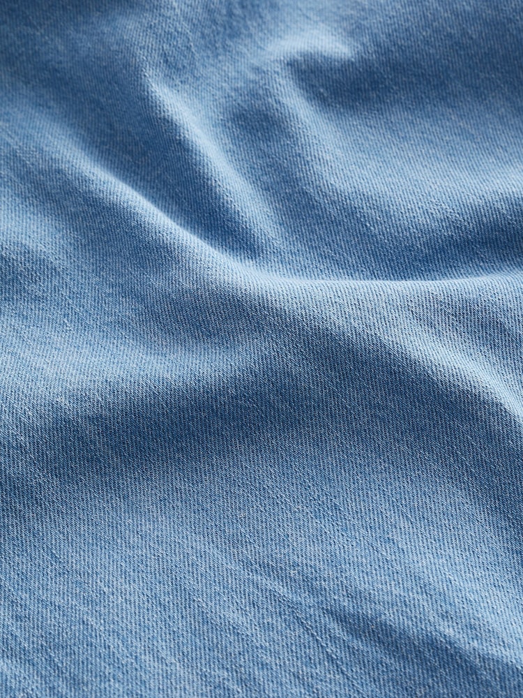 Mid Blue Lightweight Denim Wide Leg Jeans - Image 6 of 6