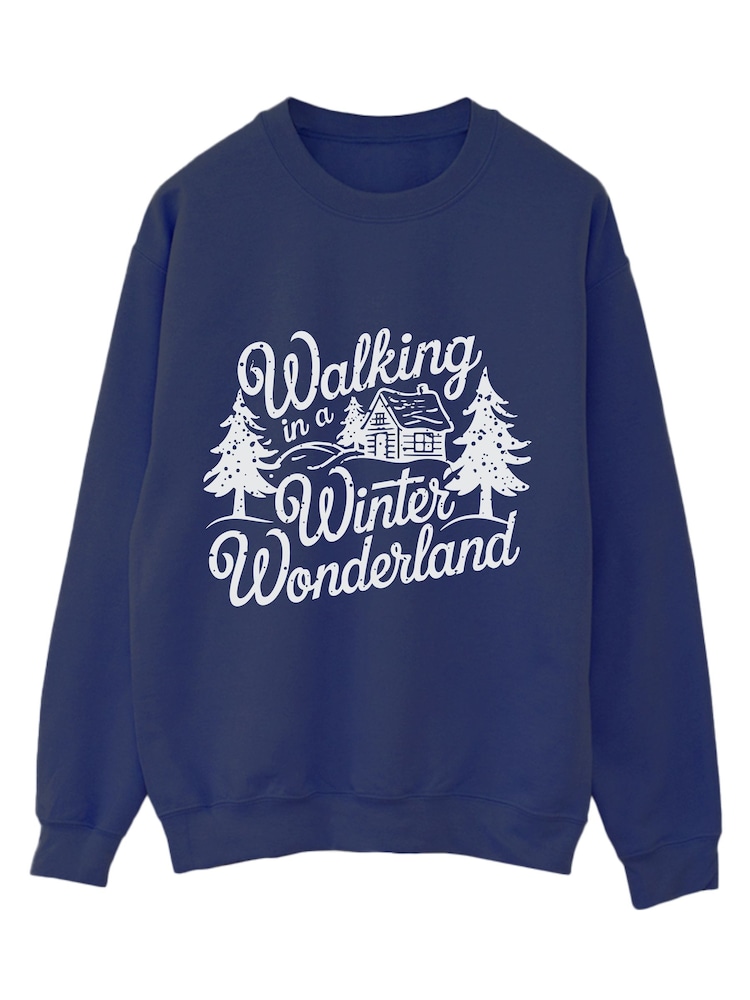 Brands In Blue Winter Wonderland Christmas Sweatshirt - Image 2 of 4