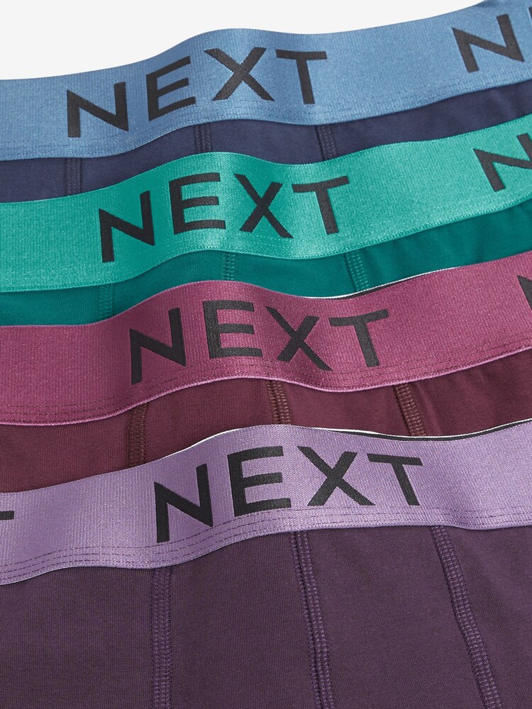 Rich Colour Metallic Waistband 4 pack Hipster Boxers - Image 6 of 6