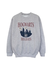 Rags & Rascals Harry Potter Hogwarts In The Snow Christmas Sweatshirt - Imagen 2 de 4