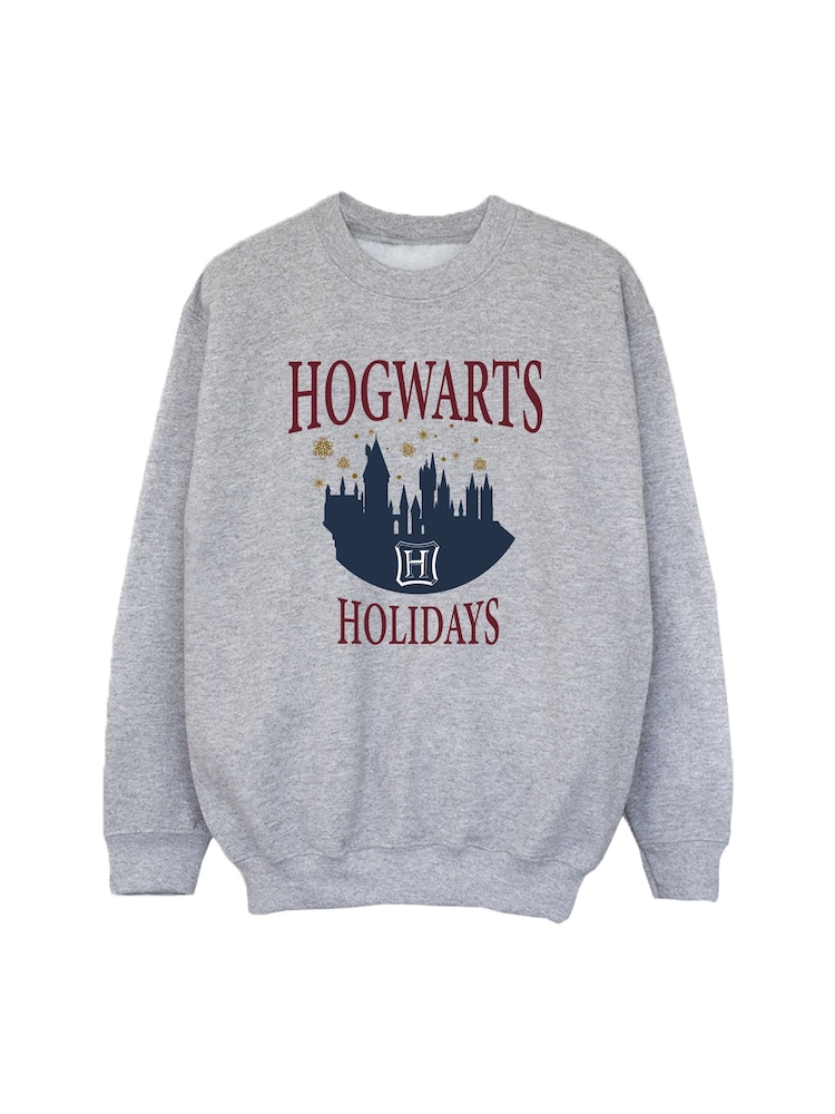Rags & Rascals Harry Potter Hogwarts In The Snow Christmas Sweatshirt - Imagen 2 de 4