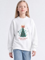 Rags & Rascals Harry Potter Festive Magic At Hogwarts Christmas Sweatshirt - Imagen 1 de 4