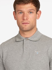 Barbour® Grey Marl 100% Cotton Classic Pique Polo Shirt - Image 10 of 11