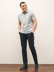 Barbour® Grey Marl 100% Cotton Classic Pique Polo Shirt - Image 2 of 11