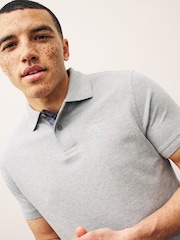 Barbour® Grey Marl 100% Cotton Classic Pique Polo Shirt - Image 5 of 11