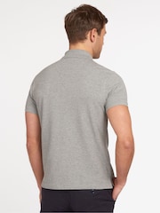 Barbour® Grey Marl 100% Cotton Classic Pique Polo Shirt - Image 9 of 11