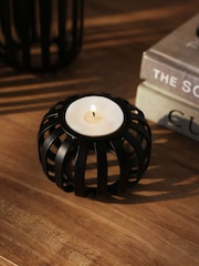 Set of 3 Black Wire Tea Light Candle Holders - Image 2 of 5