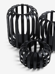 Set of 3 Black Wire Tea Light Candle Holders - Image 5 of 5