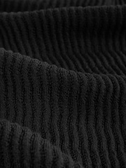 Schwarz - Strand-Ponchokleid aus Häkelstrick - Bild 7 von 7