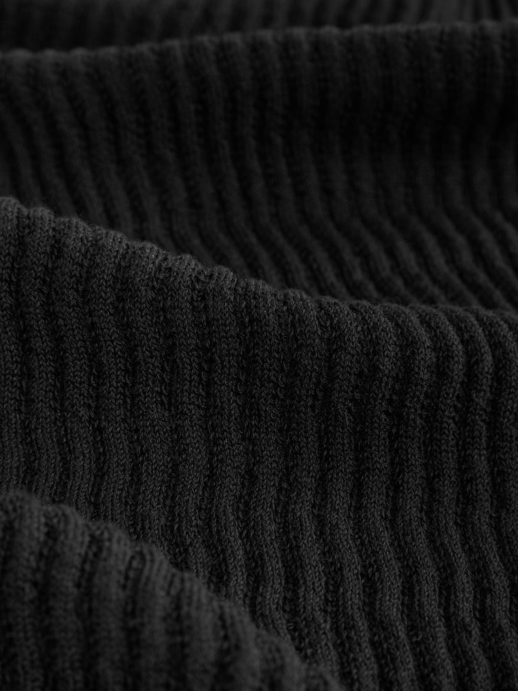 Schwarz - Strand-Ponchokleid aus Häkelstrick - Bild 7 von 7