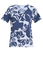 Gina Bacconi Blue Barbie Lightweight Short Sleeve Sweater With Diamante Detail - Image 5 of 5