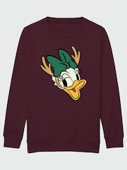 Rags & Rascals Disney Minnie Mouse Family Daisy Duck Christmas Sweatshirt - Imagen 2 de 4