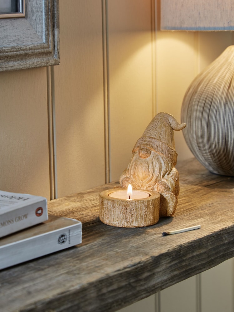 Natural Christmas Gonk Tea Light Candle Holder - Image 2 of 5