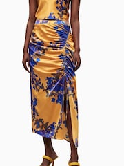 AllSaints Orange Carla Venetia Skirt - Image 4 of 7