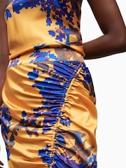 AllSaints Orange Carla Venetia Skirt - Image 6 of 7