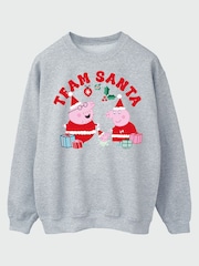 Brands In Grey Peppa Pig Team Santa Christmas Sweatshirt - Image 2 of 4