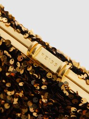Reiss Bronze Mayfair Sequin Clutch Bag - Image 5 of 5