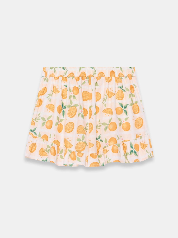 Mint Velvet Orange Print Ruffle Shorts - Image 8 of 8