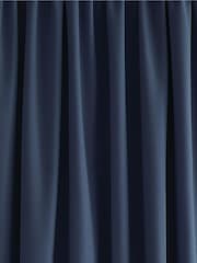 Laura Ashley Midnight Blue Stephanie Blackout Lined Pencil Pleat Blackout Pencil Pleat Curtains - Image 2 of 2