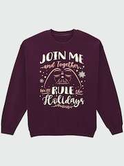 Brands In Red Star Wars Rule The Holidays Christmas Sweatshirt - Image 2 of 4