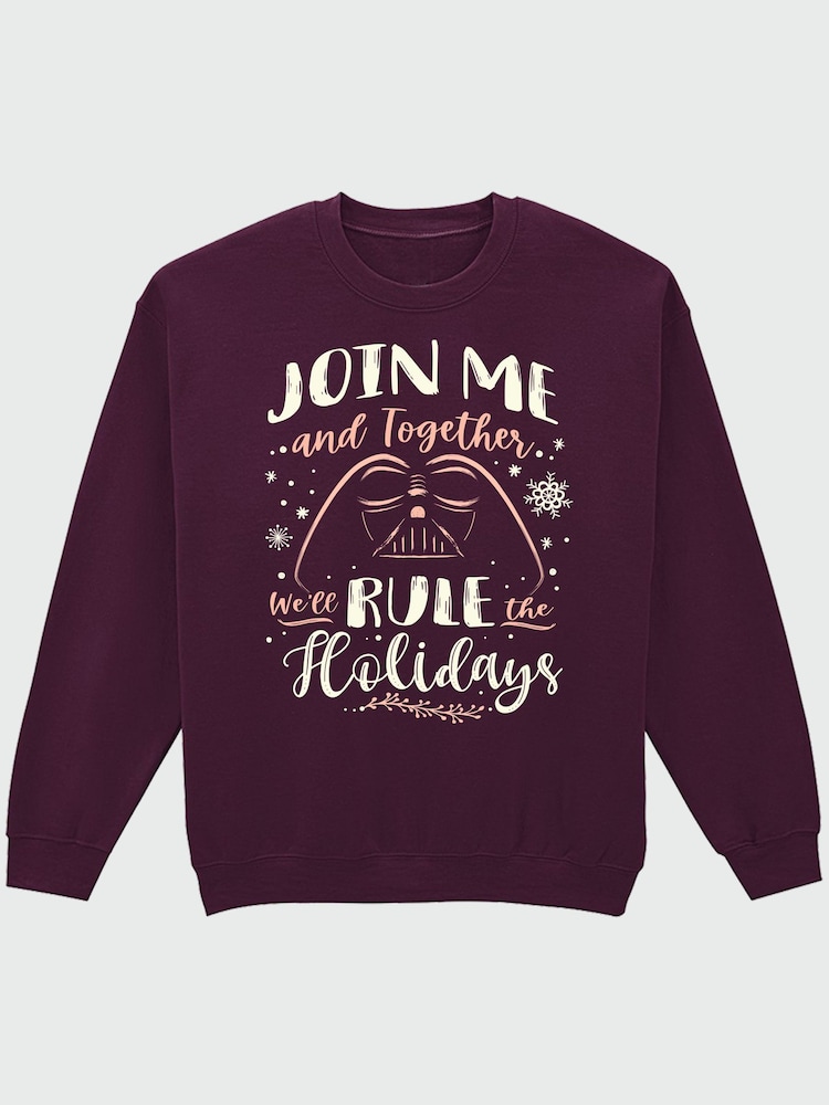 Brands In Red Star Wars Rule The Holidays Christmas Sweatshirt - Image 2 of 4 Brands In Red Star Wars Rule The Holidays Christmas Sweatshirt - Image 2 of 4