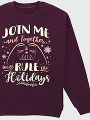 Brands In Red Star Wars Rule The Holidays Christmas Sweatshirt - Image 3 of 4