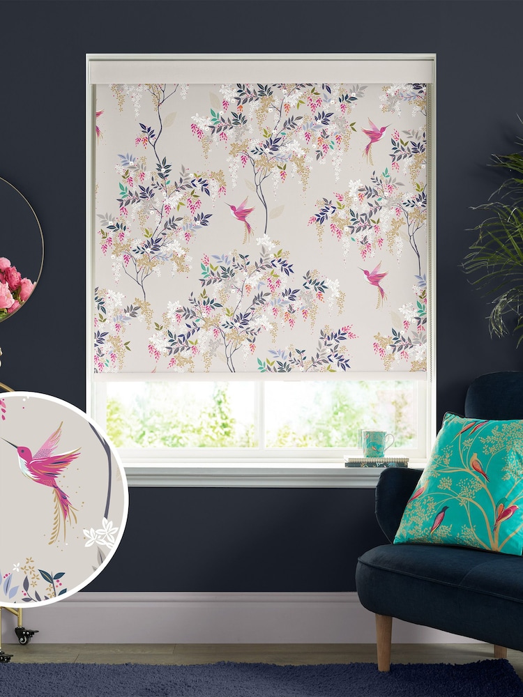 Sara Miller Natural Hummingbird Made to Measure Roller Blinds - Image 1 of 6