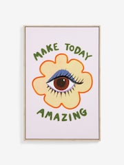 Eleanor Bowmer Pink/Yellow Eye Wall Art - Image 4 of 5