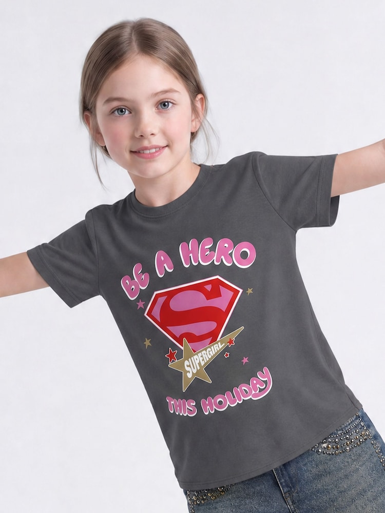 Rags & Rascals Black DC Comics Wonder Hero This Holiday Christmas T-Shirt - Image 1 of 4 Rags & Rascals Black DC Comics Wonder Hero This Holiday Christmas T-Shirt - Image 1 of 4