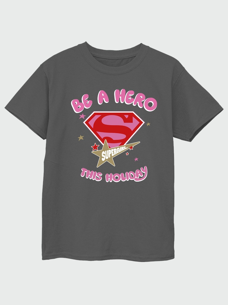 Rags & Rascals Black DC Comics Wonder Hero This Holiday Christmas T-Shirt - Image 2 of 4 Rags & Rascals Black DC Comics Wonder Hero This Holiday Christmas T-Shirt - Image 2 of 4