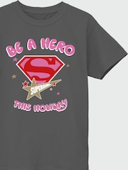 Rags & Rascals Black DC Comics Wonder Hero This Holiday Christmas T-Shirt - Image 3 of 4