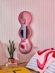 Eleanor Bowmer Pink/Red Ombre Wobble Mirror - Image 1 of 4