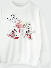 Brands In White Disney Mickey Mouse Ski Club Sweatshirt - Image 3 of 4