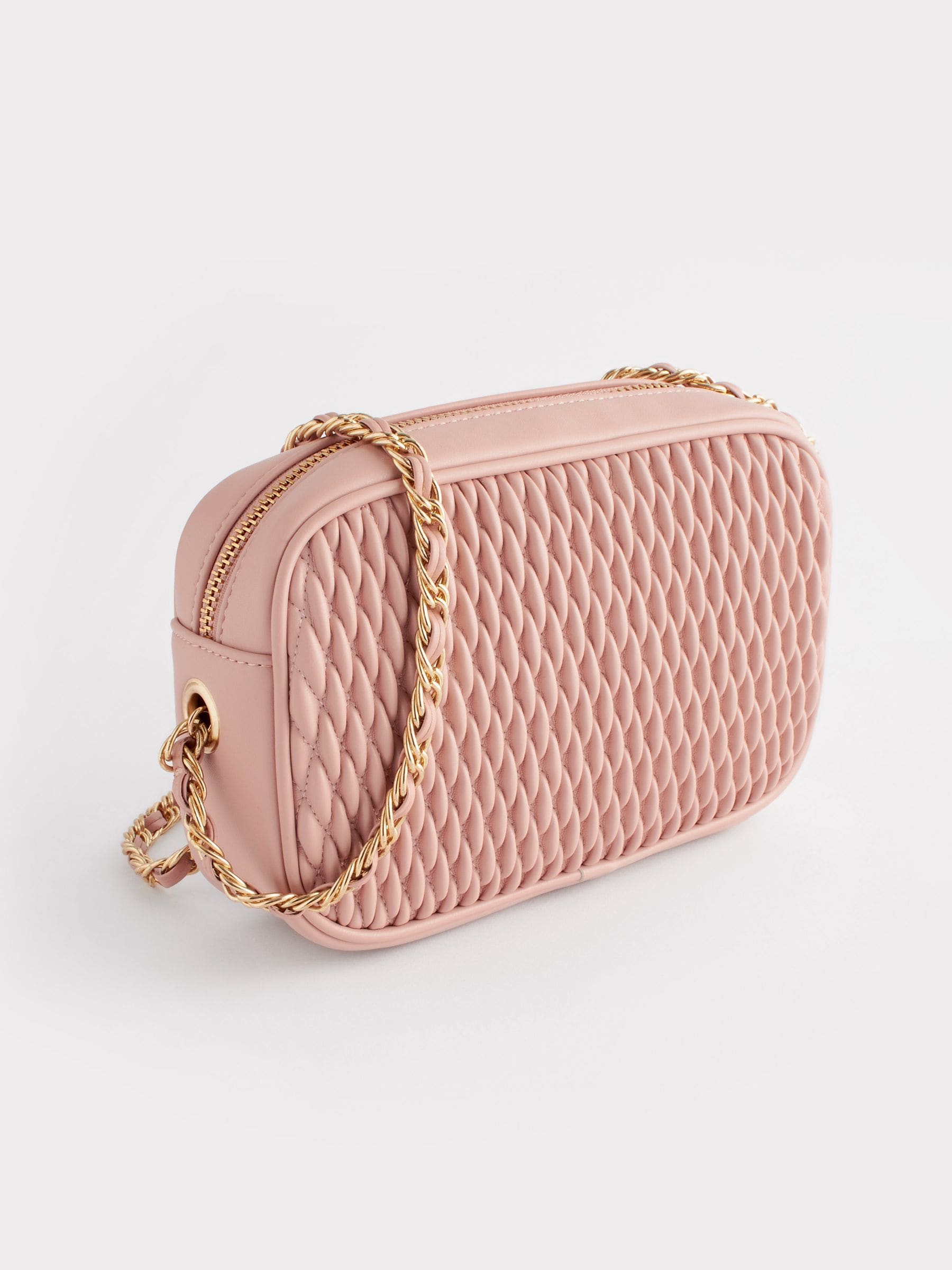Pink quilted bag cheap