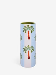 Eleanor Bowmer Blue/Green Palm Tree Vase - Image 2 of 4