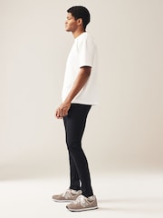 Solid Black Super Skinny Fit Classic Stretch Jeans - Image 3 of 9