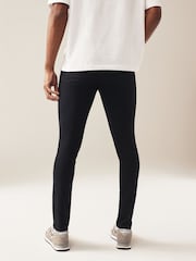 Solid Black Super Skinny Fit Classic Stretch Jeans - Image 4 of 9