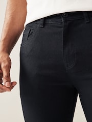 Solid Black Super Skinny Fit Classic Stretch Jeans - Image 5 of 9