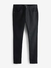 Solid Black Super Skinny Fit Classic Stretch Jeans - Image 6 of 9
