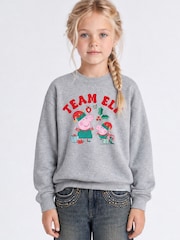 Rags & Rascals Grey Peppa Pig Team Elf Christmas Sweatshirt - Image 1 of 4