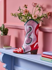 Eleanor Bowmer Purple Cowboy Boot Vase - Image 1 of 6