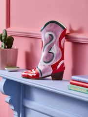 Eleanor Bowmer Purple Cowboy Boot Vase - Image 2 of 6