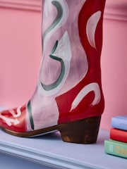 Eleanor Bowmer Purple Cowboy Boot Vase - Image 3 of 6