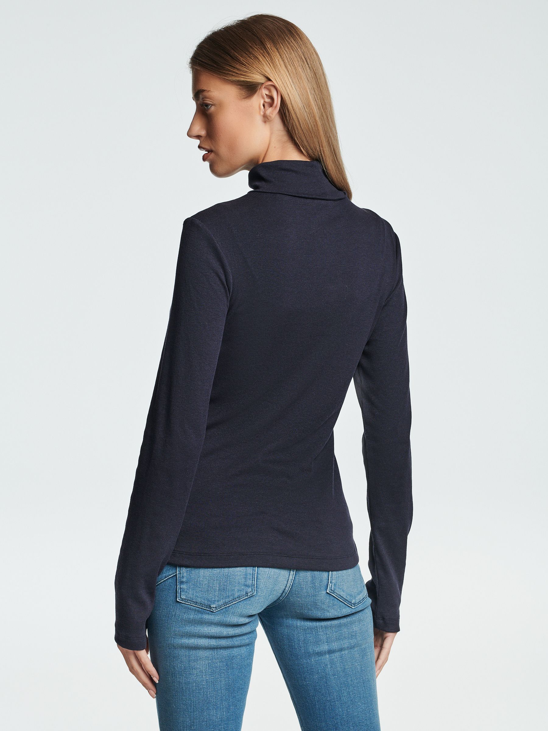 Navy roll neck top 2025