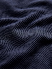 Navy Long Sleeve Ribbed Roll Neck Top - Image 6 of 6