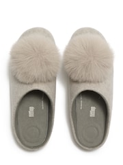 Pantuflas FitFlop Iq-Snug de fieltro con pompón - Imagen 4 de 4