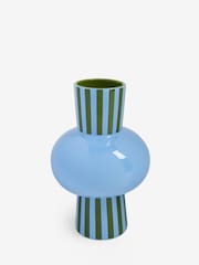 Eleanor Bowmer Blue/Green Stripe Vase - Image 4 of 5