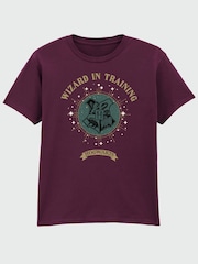 Rags & Rascals Red Harry Potter Wizard In Training Christmas T-Shirt - Image 2 of 4